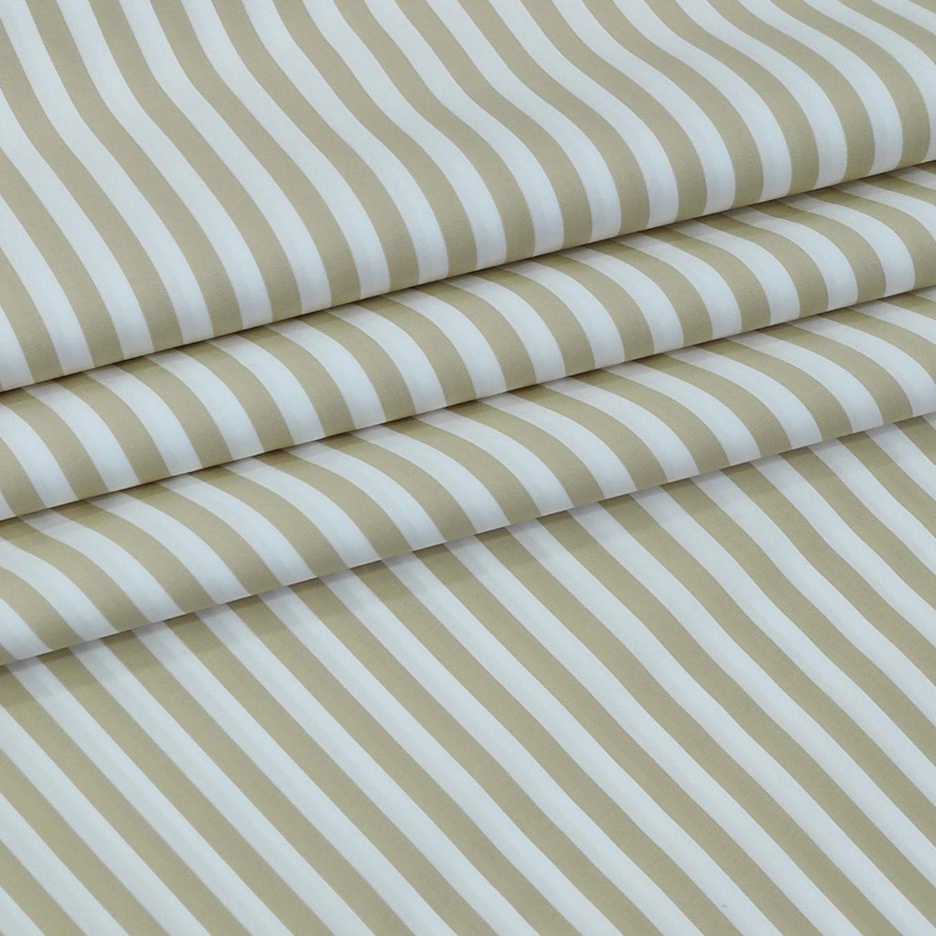 Shirt Fabric Soktas 140/2 Giza Cotton Bengal Stripe Colour Beige N White